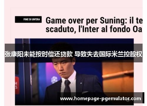 张康阳未能按时偿还贷款 导致失去国际米兰控股权 张康阳未能按时偿还贷款 导致失去国际米兰控股权